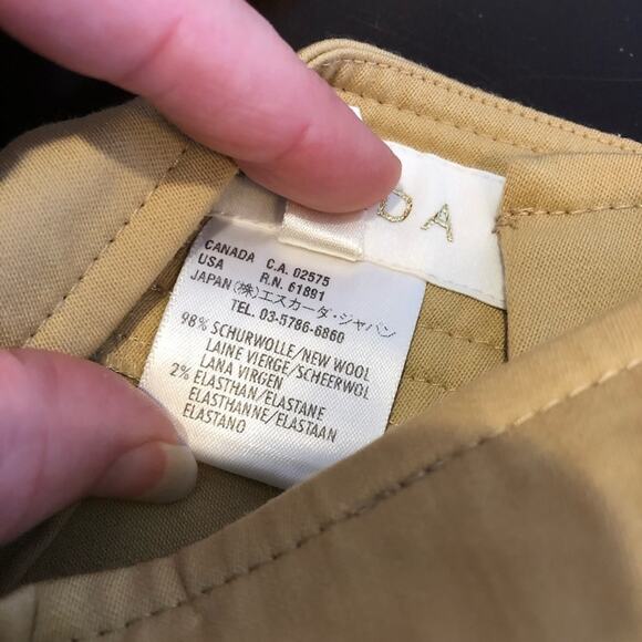 Escada golden tan wool blend trouser pants - Picture 9 of 15